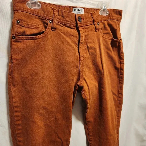 William Rast Dean Slim Straight Jeans Men's 31x32 Burnt Orange Cotton Casual - Picture 5 of 8